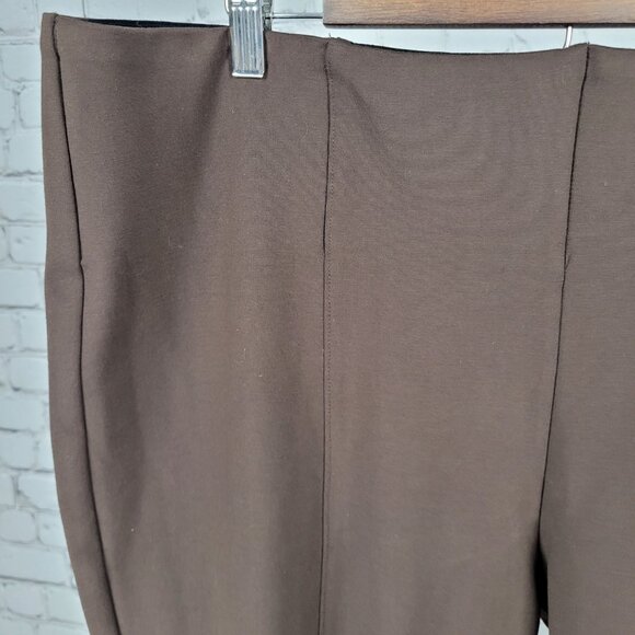 NWT La Seta Brown Slimming Sculpt Wide Waistband Stretch Pants Size XXL (40x28) - Picture 9 of 16